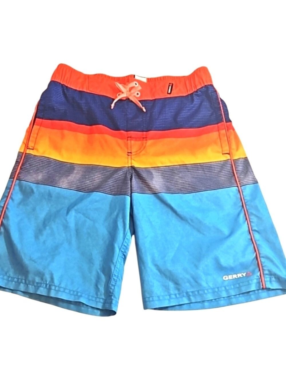 Gerry Swim Trunks Color Block Recycled Mens Large Summer Vacation Resorwear